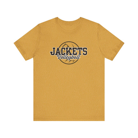 Yellow Jacket Volleyball - Adult Unisex Jersey Short Sleeve Tee